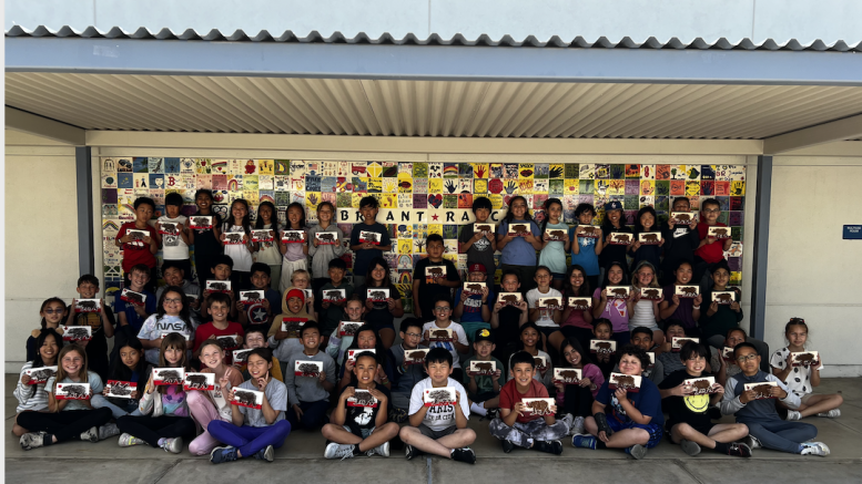 Bryant Ranch Fourth Graders Combine Hands-On and Academic Skills to Create California Bear Flag